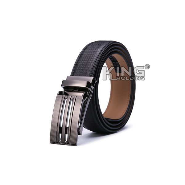 

can be customized leather automatic buckle business men's leisure belt, Black;brown