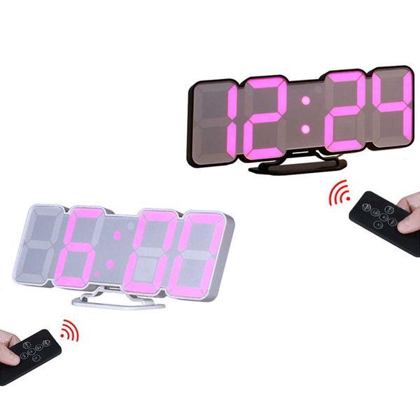 

other clocks & accessories 3d wireless remote digital wall alarm clock,115 color variations of led digital, voice control mode,controller