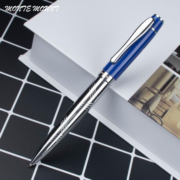 

luxury school office metal carved ballpoint pens supplies pens. pencils writing stationery gift pen refills, Blue;orange