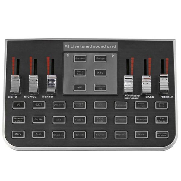 

sound cards f8 4 modes studio audio mixer microphone webcast entertainment streamer live card for phone computer