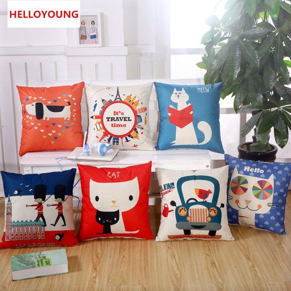 

luxury cushion cover pillow case home textiles supplies lumbar cartoon style decorative throw pillows chair seat cushion/decorative