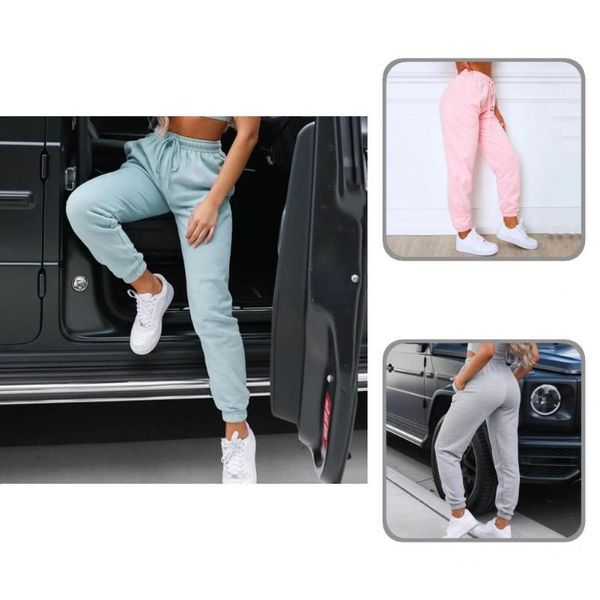 

women's pants & capris soft thicken plush loose women sweatpants with pockets for daily wear, Black;white