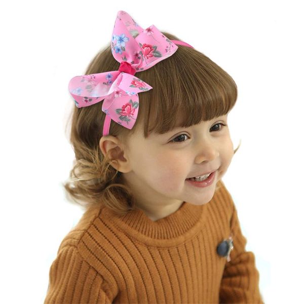 

hair accessories meimile colored headbands for girls with bow floral headband bows kids navy blue, Slivery;white