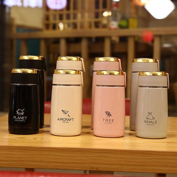 

water bottles portable big belly cup 304 stainless steel student vacuum custom gift