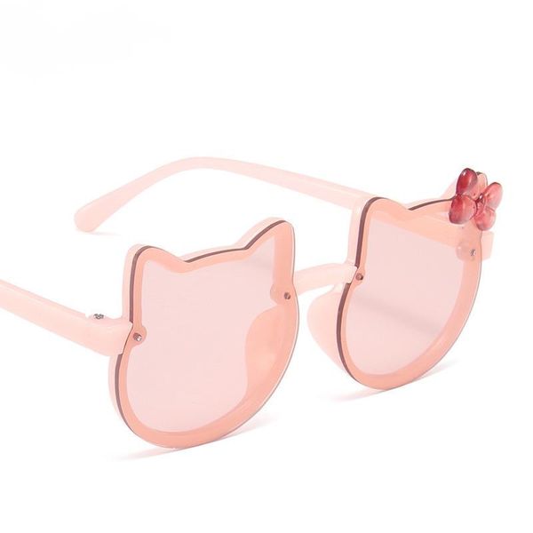 

fashion cartoon kitty sunglasses for children boys girls ourdoor child glasses with uv400 protection glasses wholesale, Silver
