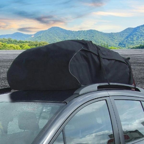 

car organizer 135x79x43cm waterproof cargo roof bag roofluggage carrier black storage travel suv van for cars