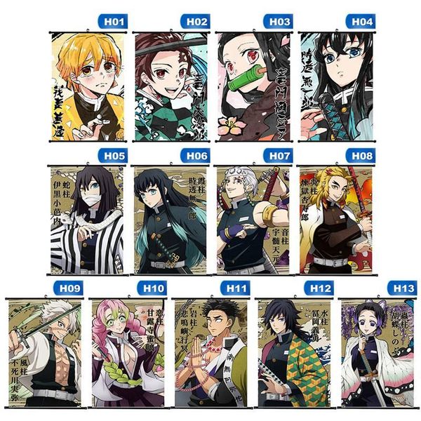 

paintings anime demon slayer: kimetsu no yaiba tanjirou nezuko manga wall poster for living room art hanging home dec