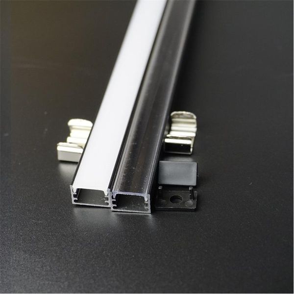 

strips 10-30pcs/lot 80inch 2m connective led bar light housing, anodized black slim flat aluminium profile for 12mm 12v 24v strip