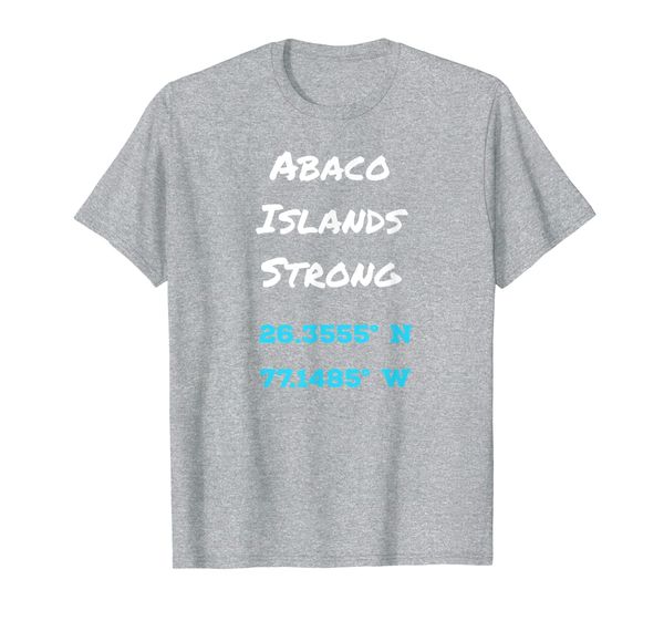 

abaco islands strong latitude longitude support bahamas t-shirt, White;black