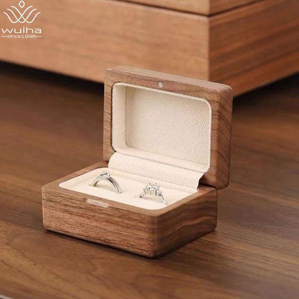 

jewelry pouches, bags wuiha luxury wooden fine box organizer gift case for women men ring display storage drop wholesale, Pink;blue