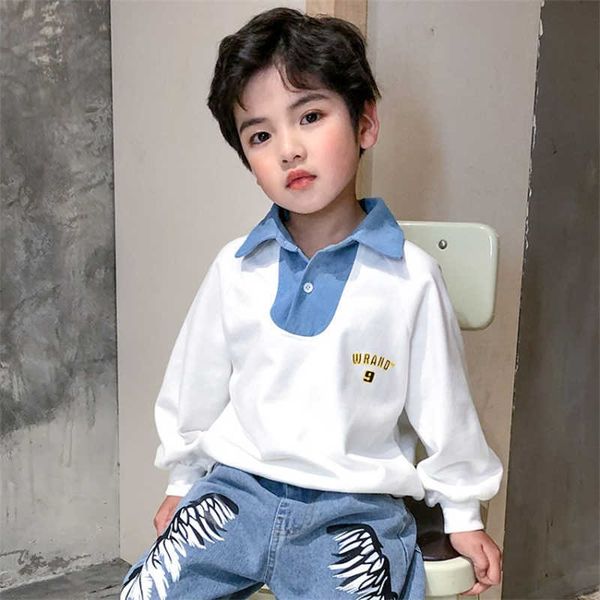 

lapel spring autumn boys sweatshirts jacket coat kidsoutwear teenager children clothes cotton formal g0917, Black
