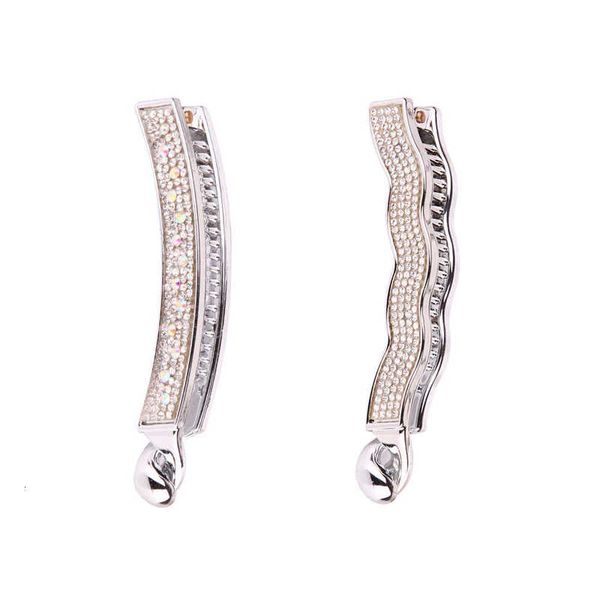

korean with teeth water drill hairpin vertical horsetail clip, Golden;silver