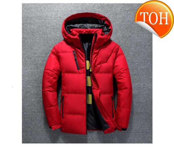 

white duck 2022 thick down jacket men coat snow parkas male warm brand clothing winter outerwear 99999, Black