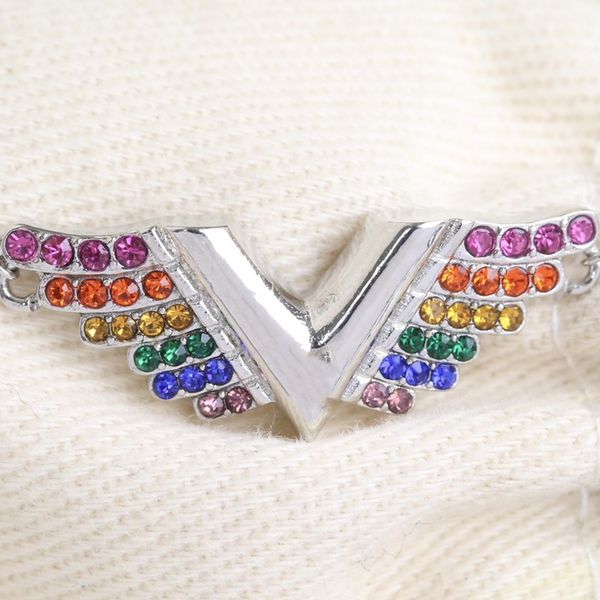 

designer bracelet for woman flower element with chain tail diamond letter bracelets fashion trend linka, Golden;silver