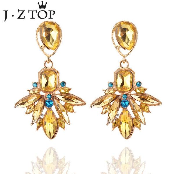 

luxury crystal drop earrings woman bohemian rhinestone geometric wedding dangle earring gold color statement jewelry gift & chandelier, Silver