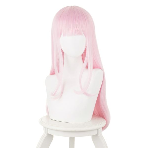 

fujiwara chika wig anime kaguya-sama:love is war 60cm pink long heat resistant hair cosplay costume wigs + wig cap, Black