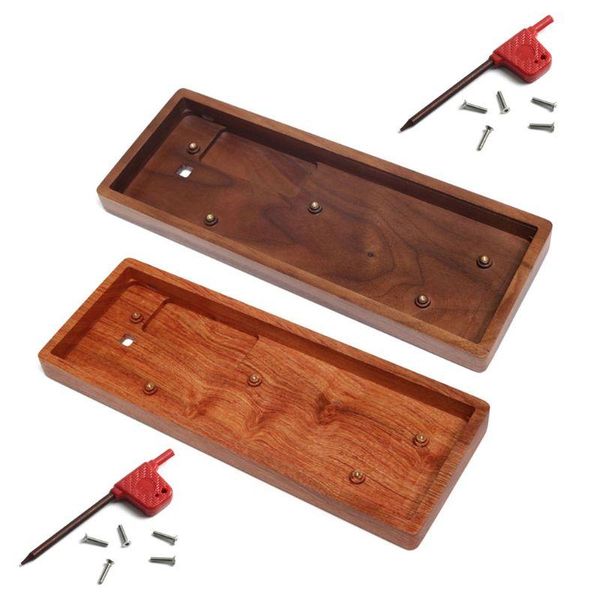 

solid wooden case customized shell base rosewood walnut wood for anne pro2 mecha p9ye keyboards