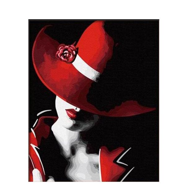 

paintings painting by number woman portrait on canvas hand painted acrylic paint for diy craft kits adults picture figure decor art