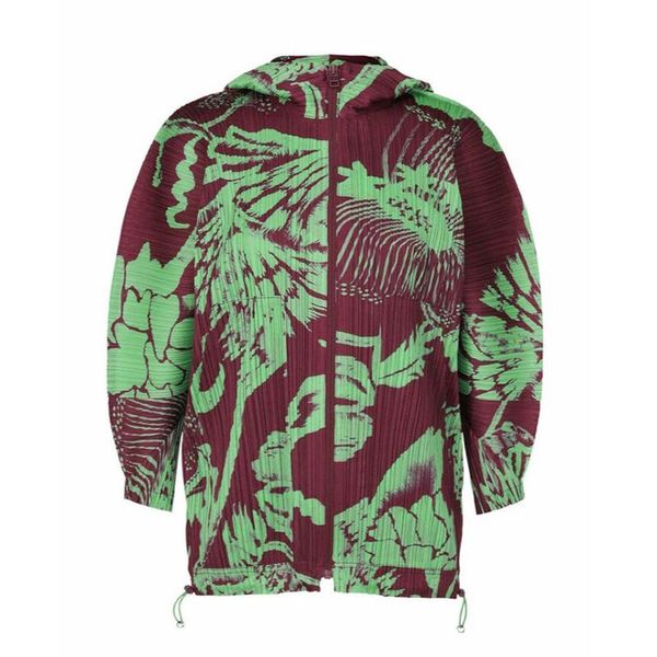 

women's jackets miyake pleated hooded women coats, Black;brown