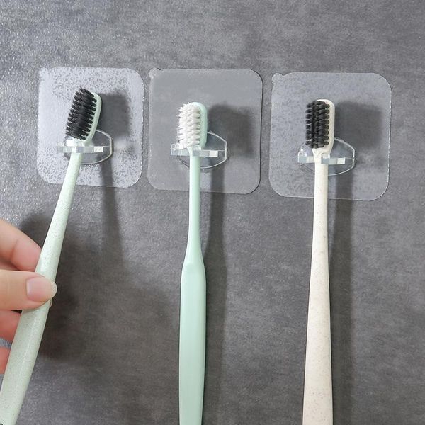 

toothbrush holders 2/4pcs transparent holder travel stand toilet shaver organizer kids tooth brush storage rack bathroom accessories