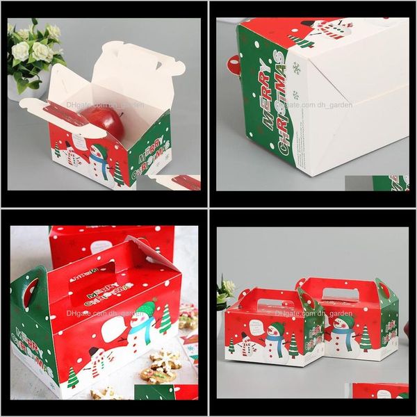 Altri eventi Forniture per feste festive Casa Giardino Drop Delivery 2021 Scatola di Natale Scatole di immagazzinaggio Biscotto di pan di zenzero Torta all'arancia Biscotto Caramelle