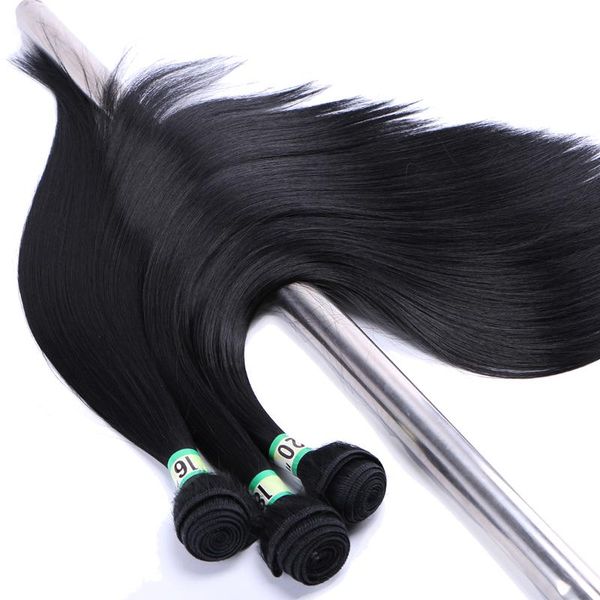 

human ponytails fsrhair 2 pcs/lot color black high temperature synthetic hair extensions straight bundles for women