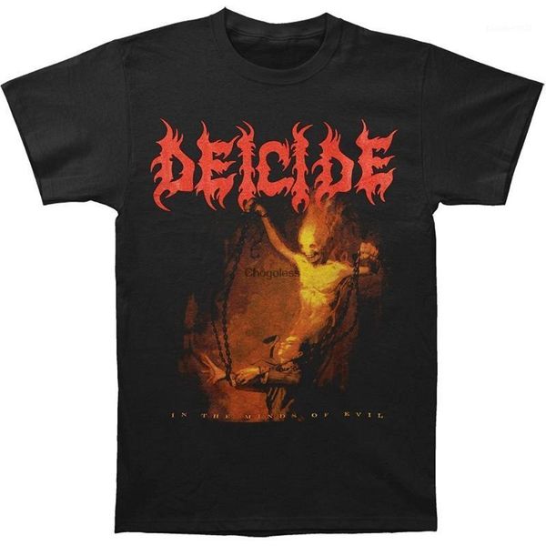 

men's t-shirts deicide in the minds of evil t-shirt sizes xs to 3xl, White;black