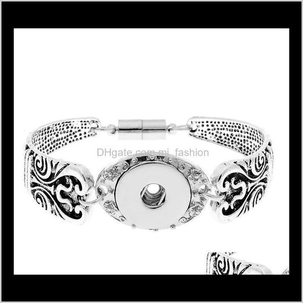 

bangle jewelryginger snaps bracelets fit 18mm metal buttons sier plated noosa chunks snap bracelet interchangeable jewelry ps1966 drop deliv, Black