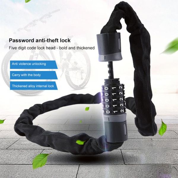 

bike locks bicycle lock password mountain portable chain electric anti-theft car
