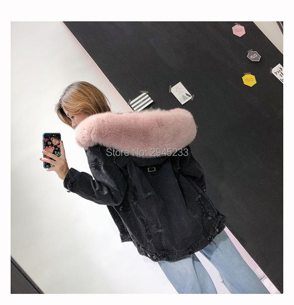 

women's fur & faux sf0423 fashion warm wholesale coat plush, Black