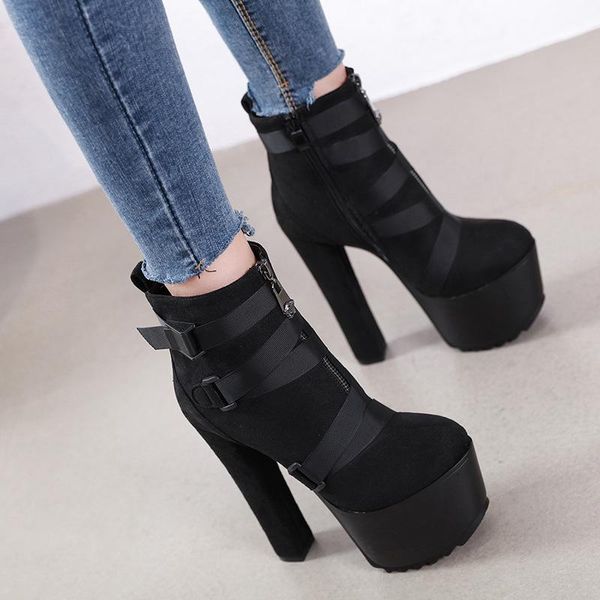 

boots high heel 16cm latest skinny 2021 black bandage super fashion