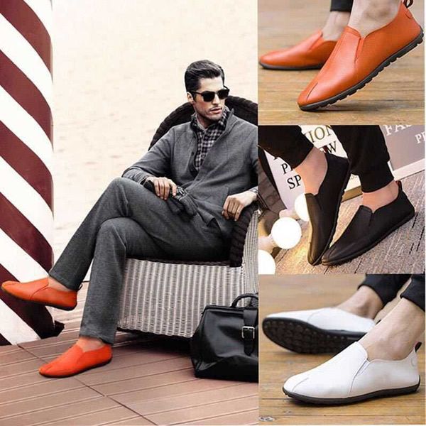 

2021 korean men's pu business shoes summer fashion light foot single trend leathertraining sneakers