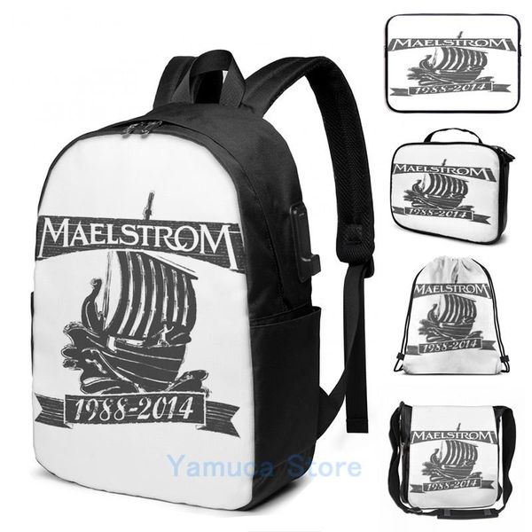 

backpack funny graphic print maelstrom usb charge men school bags women bag travel laptop