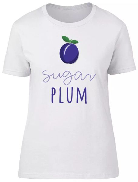 

sugar plum ladies womens fitted t-shirt, White;black