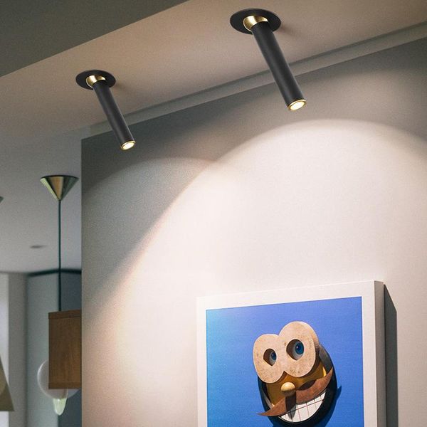 

modern cob spotlight for dining room bedroom kitchen aisle corridor black gold aluminum minimalist ceiling lamp home decoration spotlights