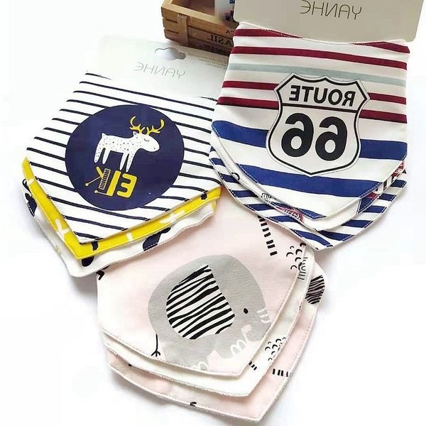 

baby waterproof bib newborn wind three-layer warm cotton triangle saliva towel