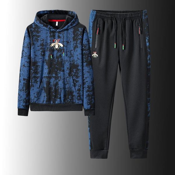 

men's tracksuits autumn 2021 set embroidery sports track suit tracksuit long sleeve winter clothes men hooded pullover two piece bodybu, Gray