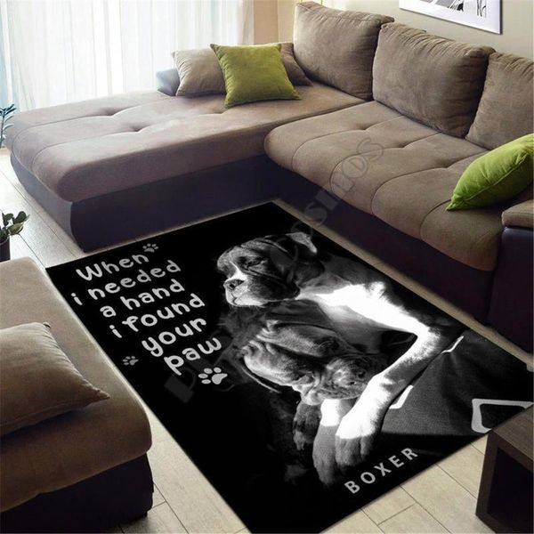 

carpets boxer area rug 3d printed floor mat non-slip dining room living soft bedroom carpet 6