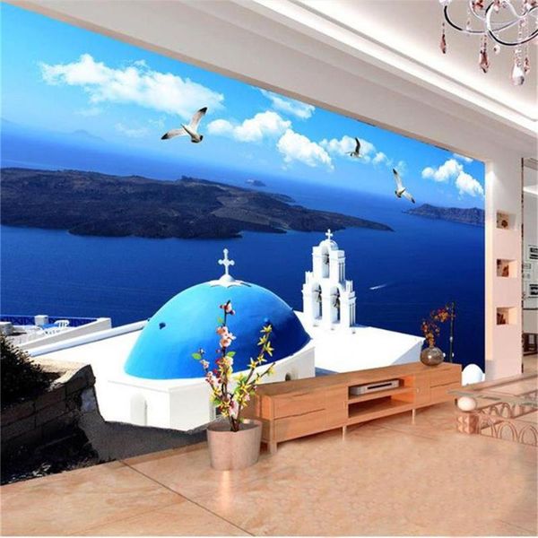 

wallpapers custom 3d po wallpaper livingroom bed room kids mural quiet aegean sea scenery picture sofa backdrop for wall