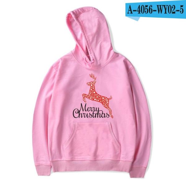 

women's hoodies & sweatshirts men/women happy christmas hooded boy/girl hoody festival merry all-match coats, Black