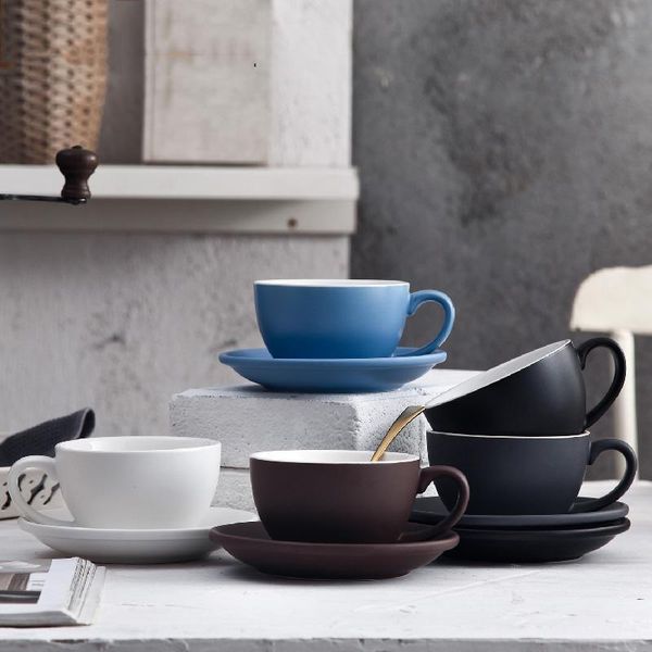 

cups & saucers colorful ceramic coffee mug personalized simple large reusable tea and set japanese taza cafe kitchen cup af50bd
