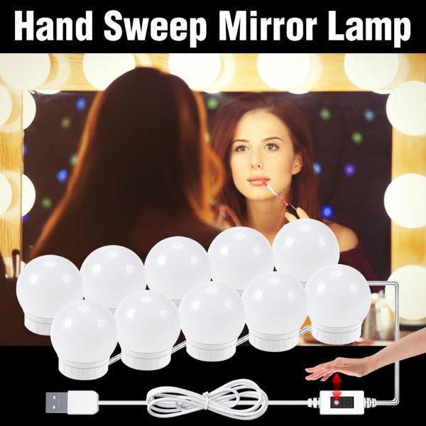 

wall lamp led mirror bulbs usb cosmetic lamps 12v vanity lights stepless bimming 2 6 10 14 pcs dressing table lighting