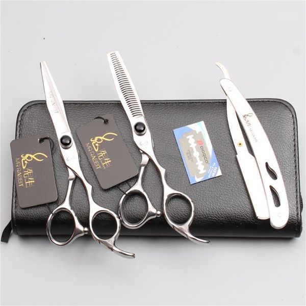 

3pcs 6.0" japan 440c mr haircuts professional hairdressier's scissors cutting shears thinning styling tool m90091