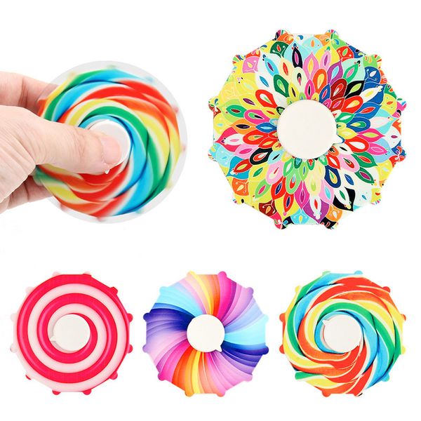 Fidget Spinner Finger Toy Candy Color Hand Spinners Punta delle dita Giroscopio Trottola Sollievo dallo stress Giocattoli di decompressione Sollievo dall'ansia