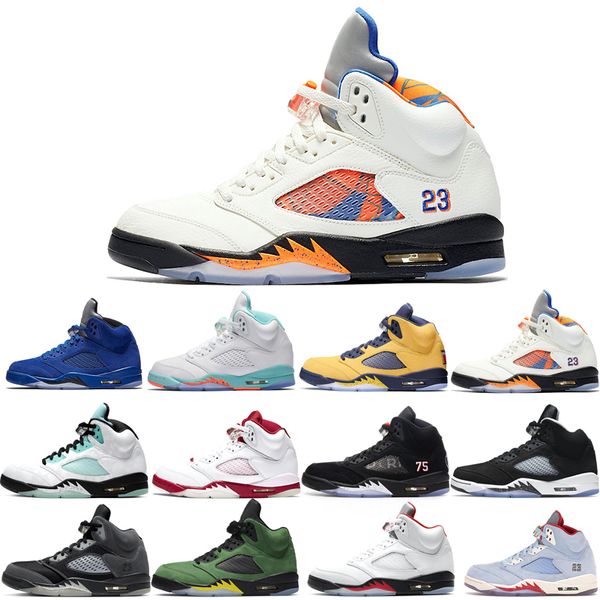 

basketball shoes 5s for men 3 space jam oreo metallic silver laney royal international flight ice blue fire red wings what white stealth com, White;red