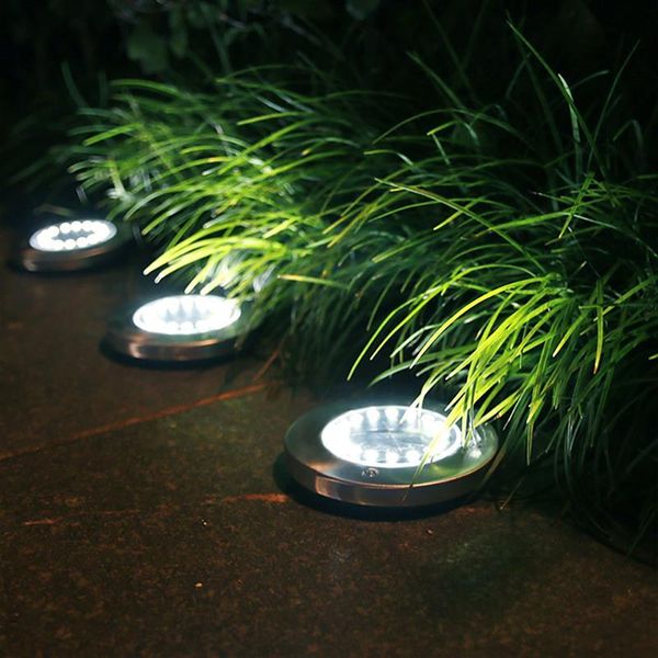 

4pcs 16 led solar lights ground waterproof extra-bright light underground sensing landscape for lawn pathway lamps