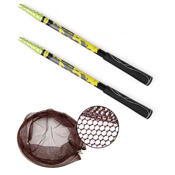 

fishing accessories foldable net pole collapsible landing hand nets handle durable mesh