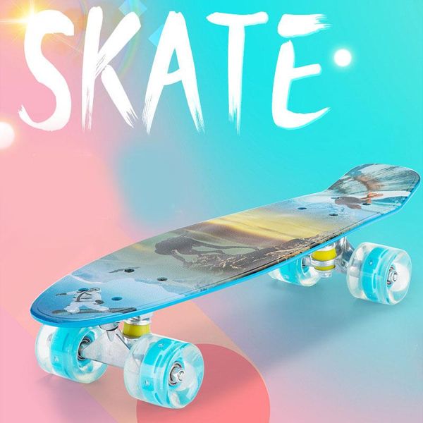 

skateboarding complete skateboards 22.4 inch mini cruiser skateboard with pu wheels for beginners girls boys teens youths ys-buy