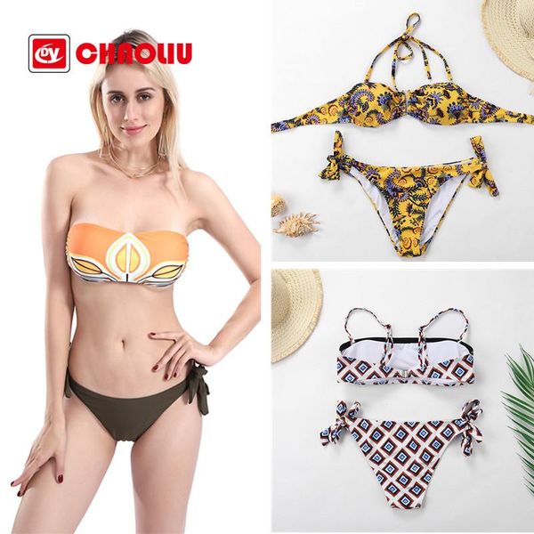 

women's swimwear sufer bikini swimsuit bathing suit 2021 women bandeau biquini female push up bikinis set beachwear, White;black