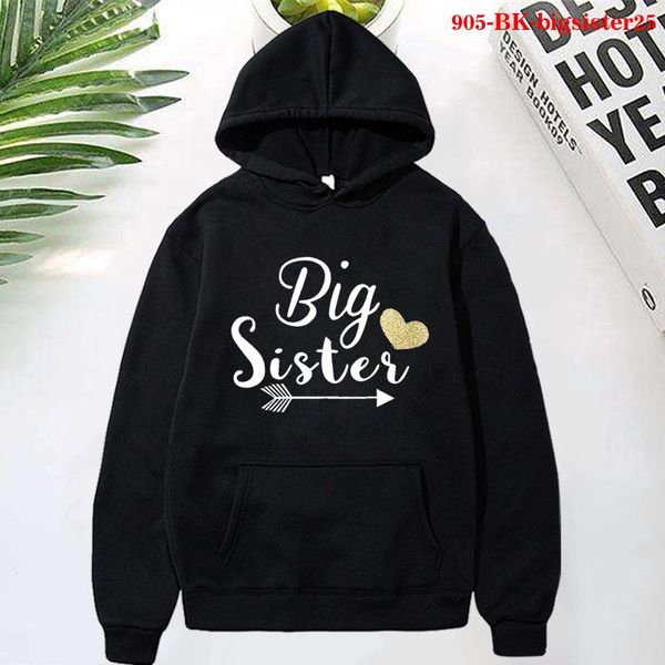 

men's hoodies & sweatshirts women casual harajuku big sister printed hoodie autumn winter female long sleeve clothing streetwear sweats, Black